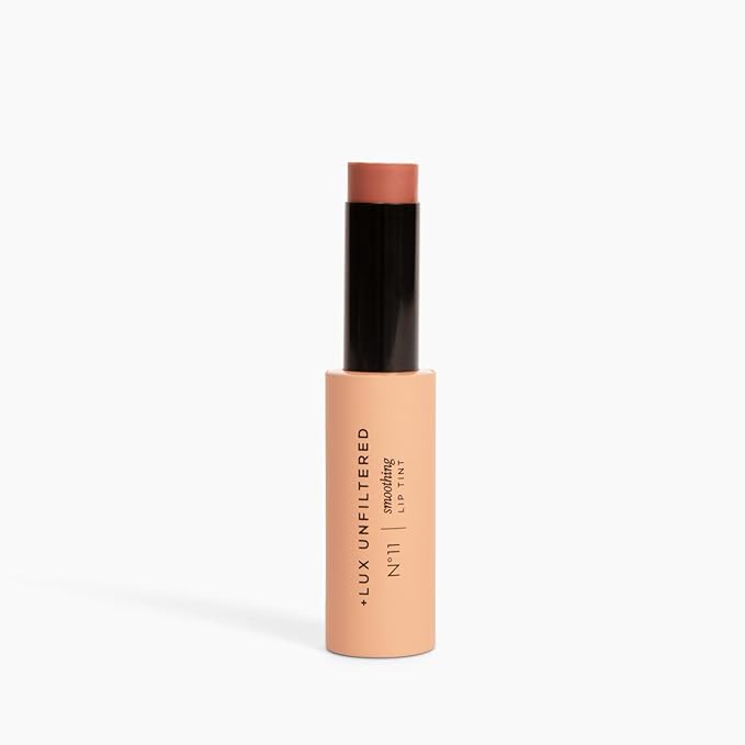 '+ Lux Unfiltered N°11 Smoothing Hydrating Lip Tint for Women - Tinted Lip Balm with Jojoba & Sunflower Oil - Lightweight, Moisturizing, Semi-Sheer Color - Vegan & Cruelty-Free - Paloma (Nude)
