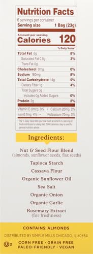Simple Mills Almond Flour Crackers, Fine 4.9 Ounce 1)