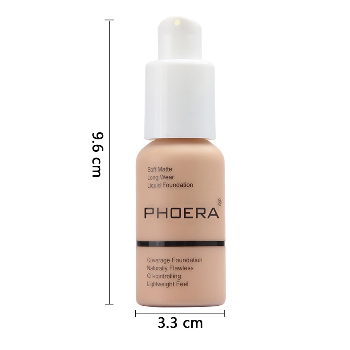 PHOERA Foundation,Soft Matte Full Coverage Liquid Foundation,Makeup Brighten Highlighting,Matte Oil Control Facial Concealer Foundation for Women Girls (104 Buff Beige)
