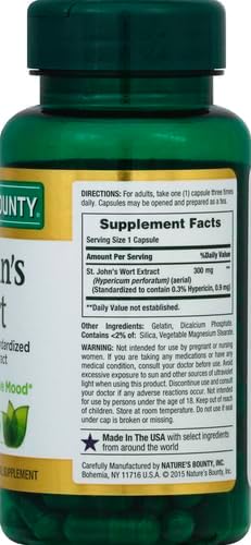 Nature's Bounty St. John’s Wort 300mg 100 Capsules