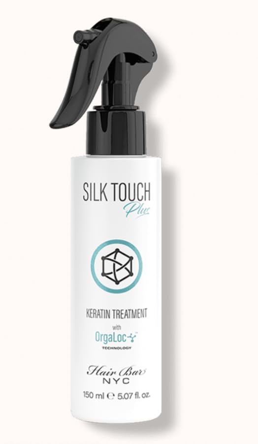 Hair Bar NYC DYI Silk Touch Plus Keratin Smoothing Treatment Home Kit - Vegan & Formaldehydee Free, Made in Italy (For All Hair Types) Up to 2 Applications, Lasts up to 5 months