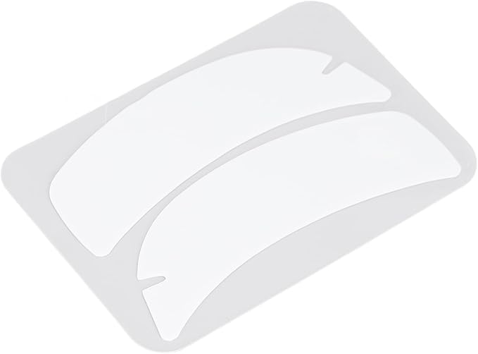 10 Pairs Reusable Silicone Under Eye Gel Pads for Eyelash Extensions, Flexible Notch Design Eyelash Extension Patches for Salons Individuals Schools (White)