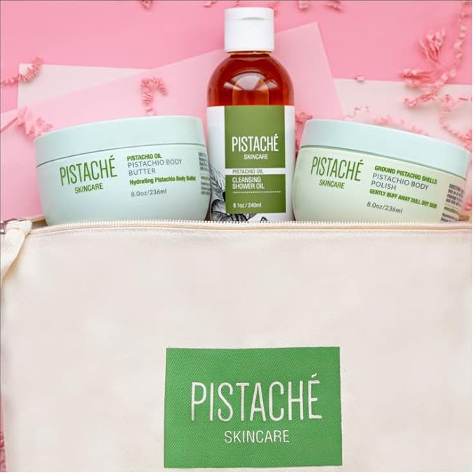 Pistaché Skincare Pistachio Oil Winter Defense Hydration Duo Set + Whipped Body Butter + Cleansing Shower Oil + Hydrating and Nourishing + Moisturizing + Softening + Vitamin E + Antioxidant Protection