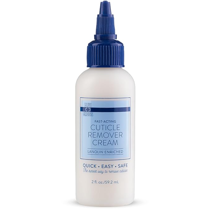 Blossom + Blue Cross Hydrating, Moisturizing, Strenthening Cuticle Oil & Cuticle Remover Cream 2 Pack Bundle, 2oz Cream + 0.42oz Jasmine