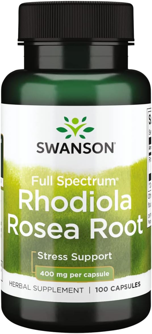 Swanson Premium Brand Rhodiola Rosea Root (100 Capsules, 400mg Each)