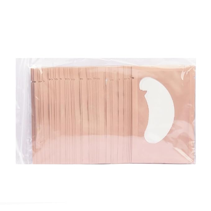 50 Pair Under Eye Pads,Eyelash Extension Gel Patches, Lash Extension Lint Free Under Hydrogel Eye Mask Pads Beauty Tool (Pink)