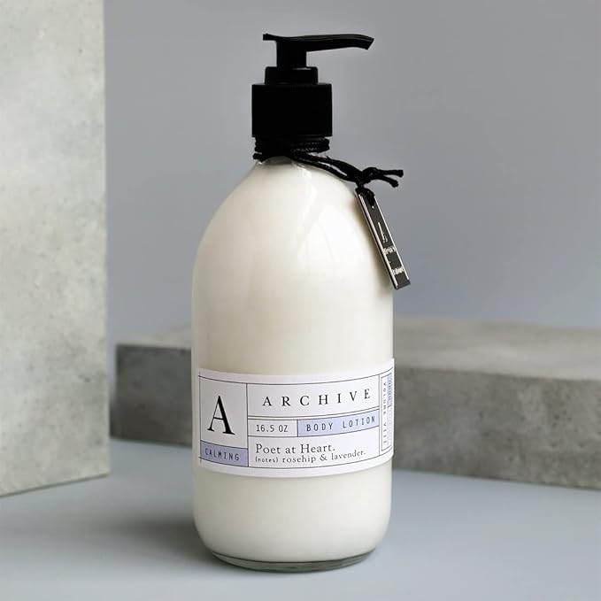 Archive Poet At Heart Body Lotion Natural Moisturizing Lotion for Men & Women Lightly Scented 16.5 oz