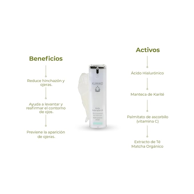 KUMIKO Ultimate Eye Lift & Brightener - Multi-Corrective Skincare Day Cream for Eyes & Lips - Targets Dark Circles, Wrinkles & Puffiness - Hydrating Eye Moisturizer - Ethical Beauty - 30ml