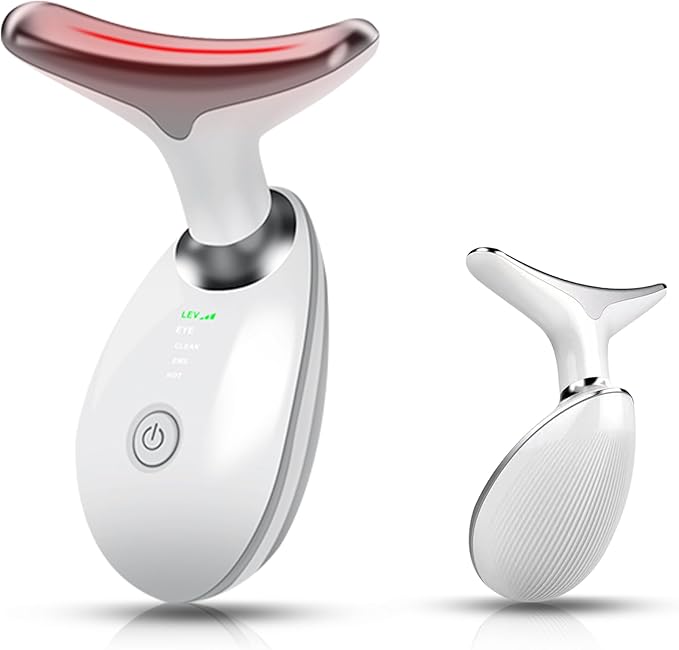 Face and Neck Massager Light Therapy, Face Massager Tool for Women, 7 Color Face Neck Massager, Face Sculpting Tool, Facial Massager Face Lift Device, True Beauty Glow Facial Massager