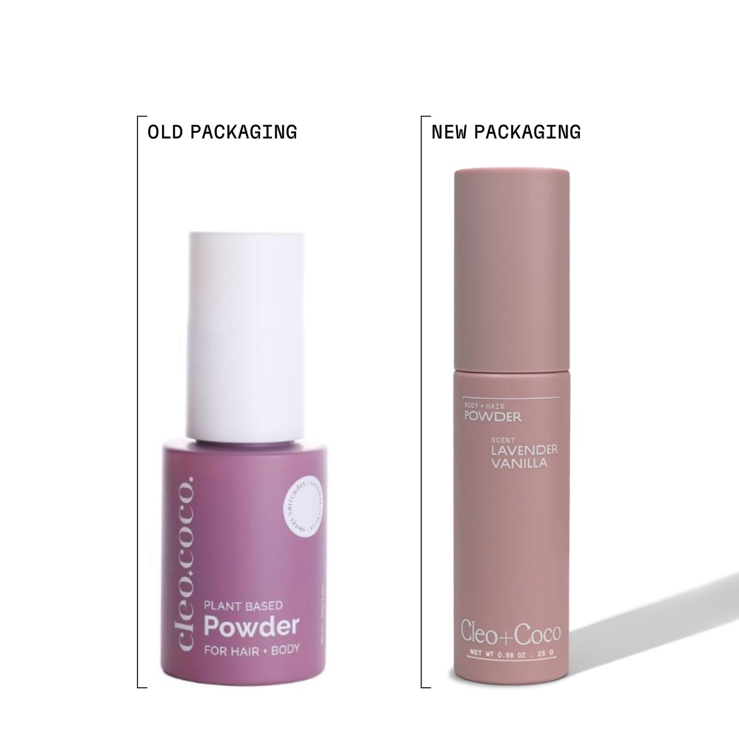 Cleo + Coco. Deodorant Powder for Body and Hair, Lavender Vanilla (0.88 oz), 2-in-1 Deo Powder & Dry Shampoo for Women & Men, Aluminum Free Deodorant, Talc-Free, Anti Chafe Protector, Travel-Size