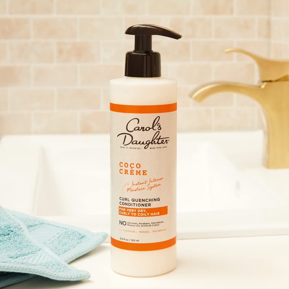 Carol’s Daughter Coco Creme Curl Quenching Conditioner for Very Dry Hair, with Coconut Oil, Paraben Free Conditioner for Curly Hair, 12 oz