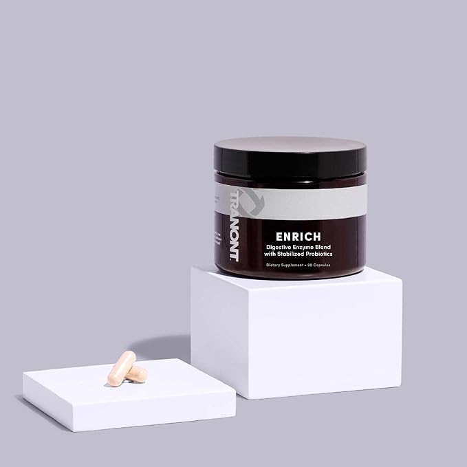 Tranont Enrich Digestive Enzymes & Probiotic Blend-90 Capsules