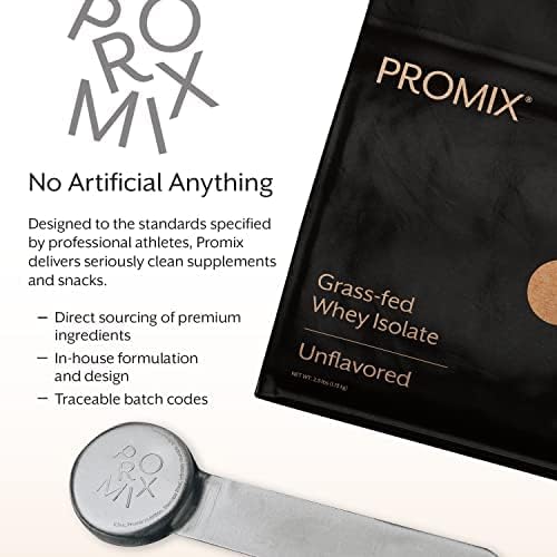 Promix Whey Protein Isolate Powder, Unflavored 5lb Bulk 100% All