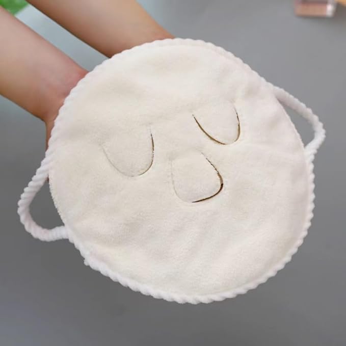 BLACKCROWN 4 Holes Towel Mask Reusable Face Towel Mask Cold Hot Compress Facial Steamer Moisturizing Beauty Skin Care Spa Towels for Facial Steamer Mask for Women Girls (2 Pack)