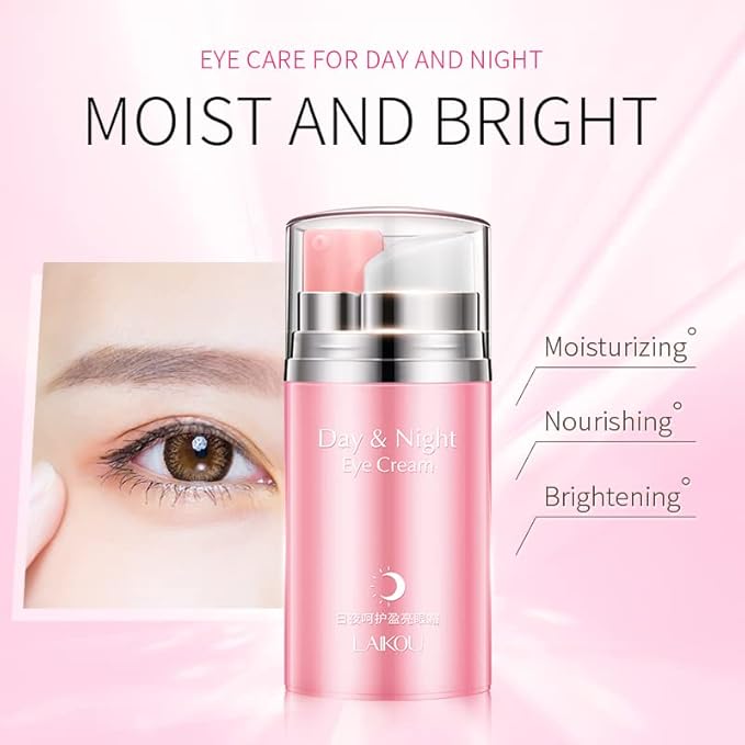 Rose Essential Oil Day and Night Eye Cream, Eye Cream for Dark Circles & Puffiness, Moisturizing Hydrating Fade Fine Lines Eye Bags Removal Dark Circles Firming Eye Skin For Women, Gift for Travel