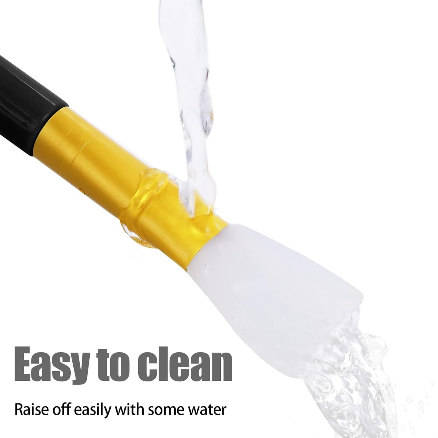 2 PCS Silicone Face Mask Brushes, Facial Mud Mask Beauty Tool Applicator Brush Soft Hairless Body Lotion Moisturizers Applicator Sector Brush Makeup Tools For Women Girls (Black)