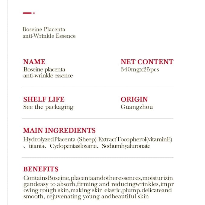 Women's Anti-Aging Serum with Hyaluronic Acid, Vitamin E, and Boseine Capsules - 25 Grains - Reduces Wrinkles and Dark Spots, Hydrating Face Serum for Dry Skin