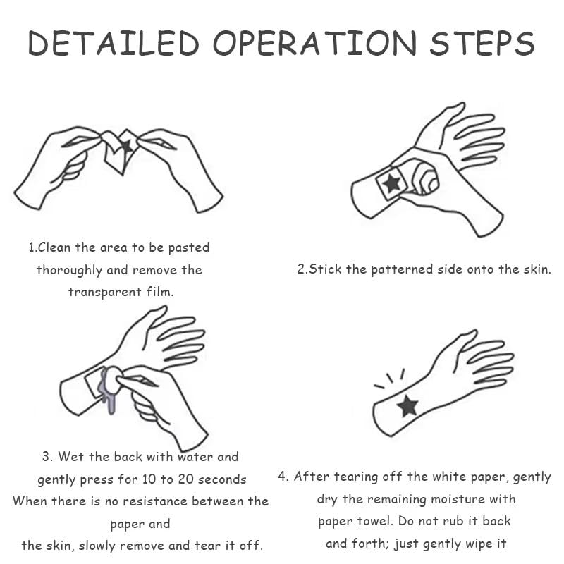 Purple Temporary Tattoos – Movie & Anime Cosplay Tattoo Stickers, Dance Party Prop, Halloween Accessories for Adults & Kids