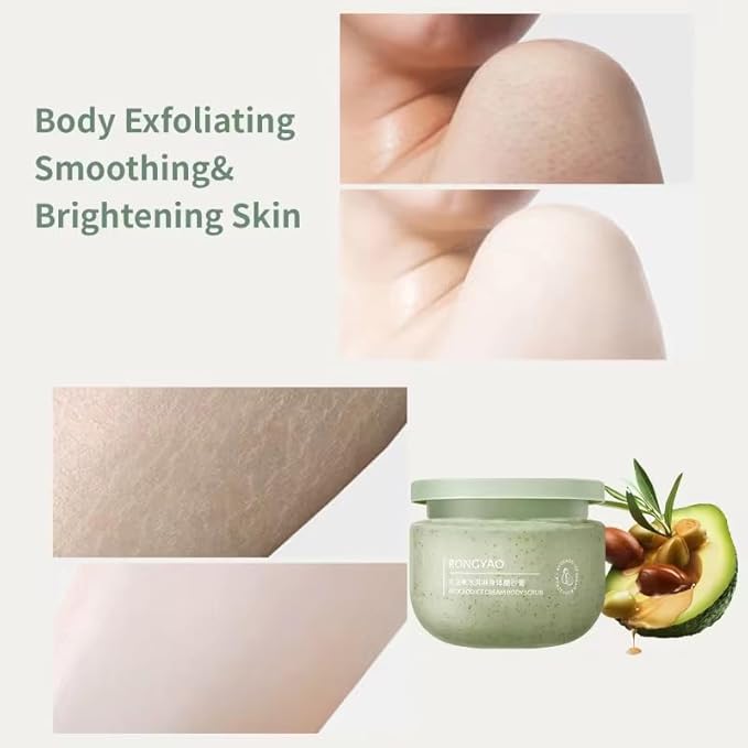 Crema de aguacate Ice Cream Body Facial Scrub - Exfoliante corporal natural y exfoliante facial - Exfoliante facial de aguacate exfoliante de azúcar - Lavado facial exfoliante - Organic -Coreano