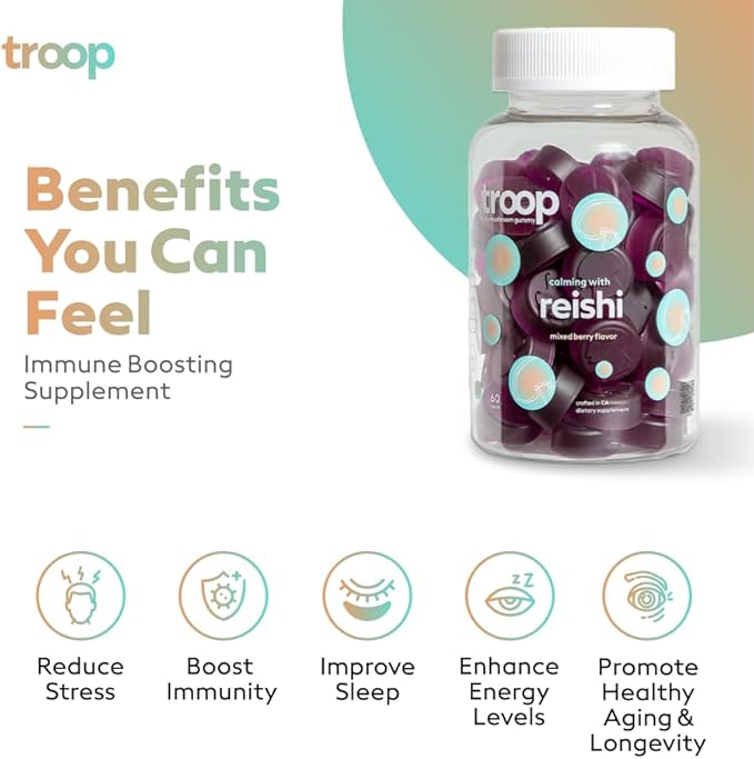 Troop Daily Mushroom Reishi Gummy 60 Count