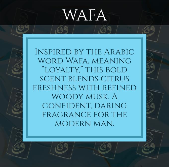 Prince Parfums Dubai – Wafa Men’s Eau de Parfum 3.4 Ounces – Bold Luxury Cologne with Mandarin, Cypress, Geranium & Musk – Citrus Freshness and Refined Woods for the Modern Man