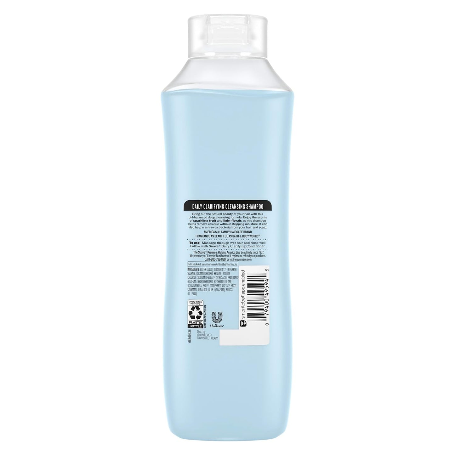 Suave Clarifying Shampoo, Family-Size 3-Pack – pH-Balanced & Hypoallergenic Daily Deep Cleansing Shampoo for Normal to Oily Hair, 22.5 Oz Ea