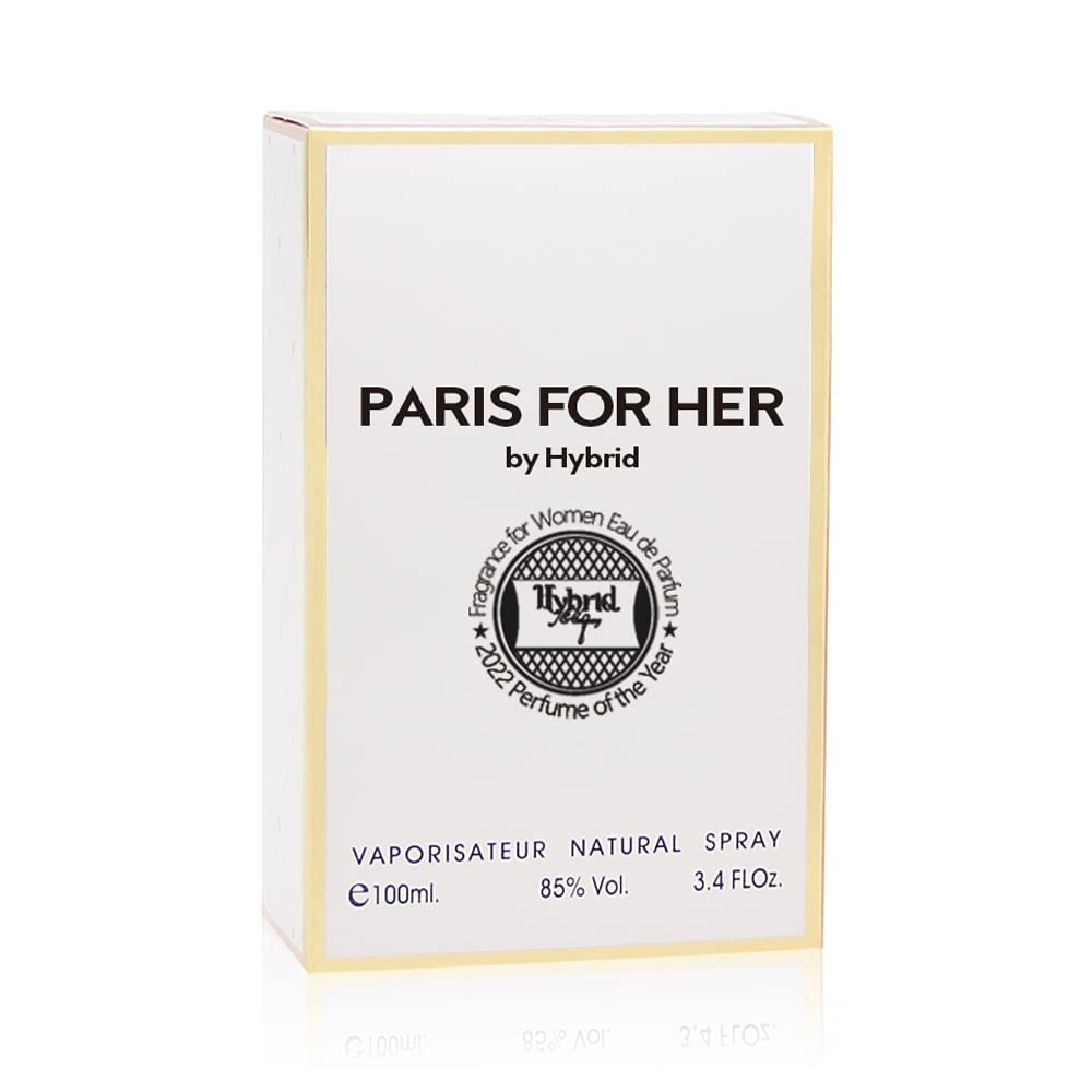 Hybrid & Company Paris for Her Fragrance for Natural Spray Sweet Scent Women Eau De Parfum 3.4 Fl Oz