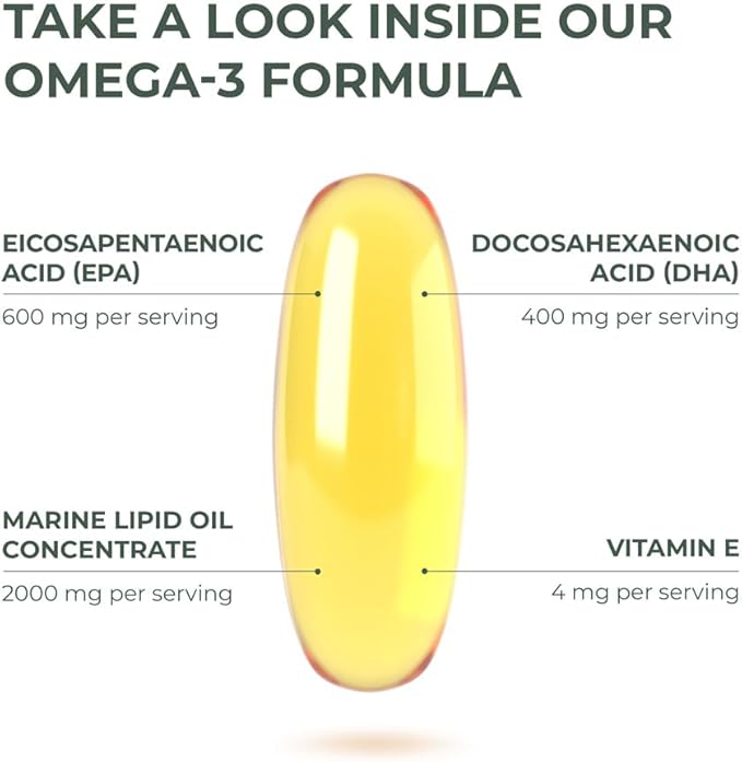 Primal Harvest Omega 3 Fish Oil 30 Servings 1000mg EPA 3 Fatty