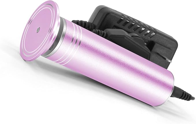 Upgraded Electric Foot Callus Remover 0-1200rpm, Professional Electric Foot File Sander Pedicure Tools for Dead Skin Cracked Heels, Adjustable Speed, 60 Replaceable Sandpaper Discs (FCR-2 Pink)