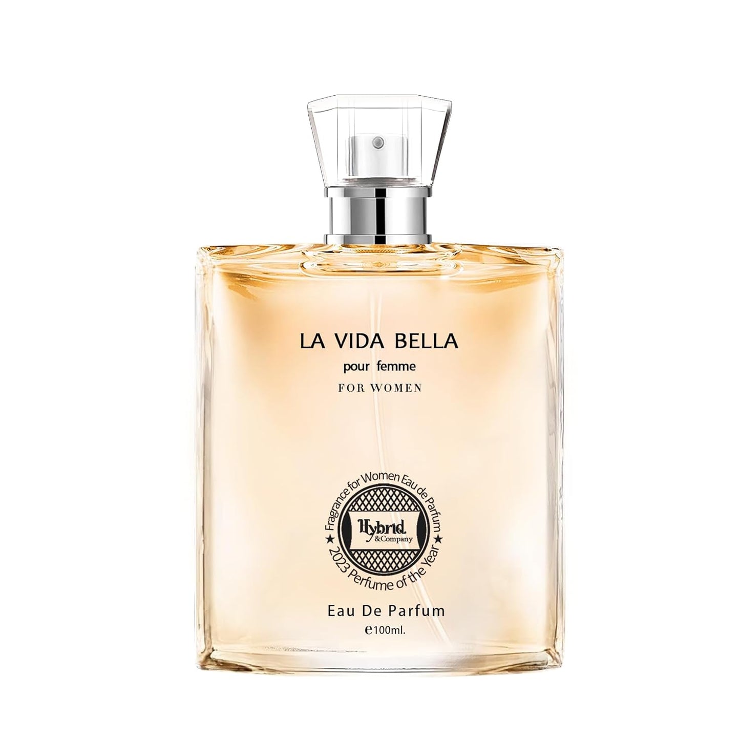Hybrid & Company La Vida Bella Fragrance for Women Eau De Parfum Natural Spray Elegant Scent, 3.4 Fl Oz