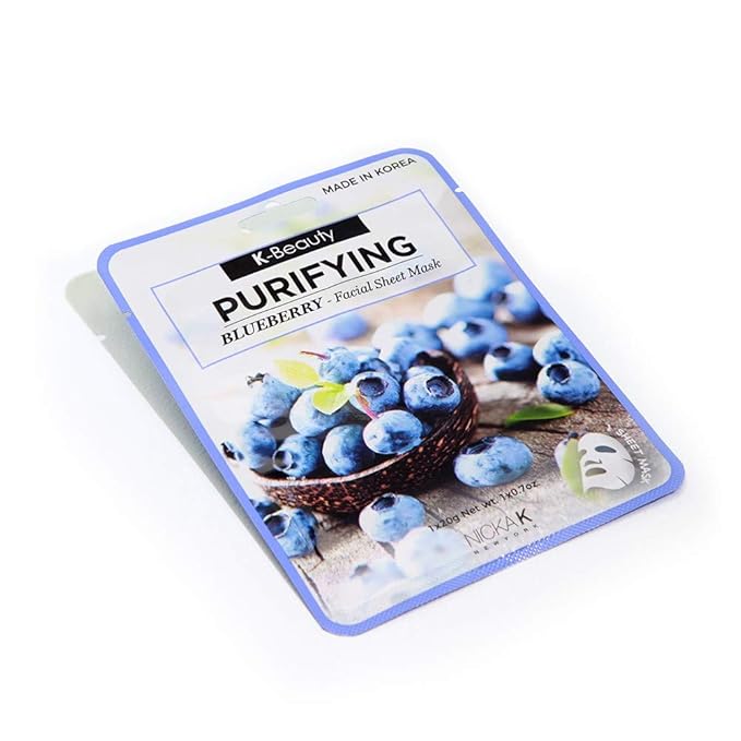 K-BEAUTY PURIFYING BLUEBERRY FACIAL SHEET MASK