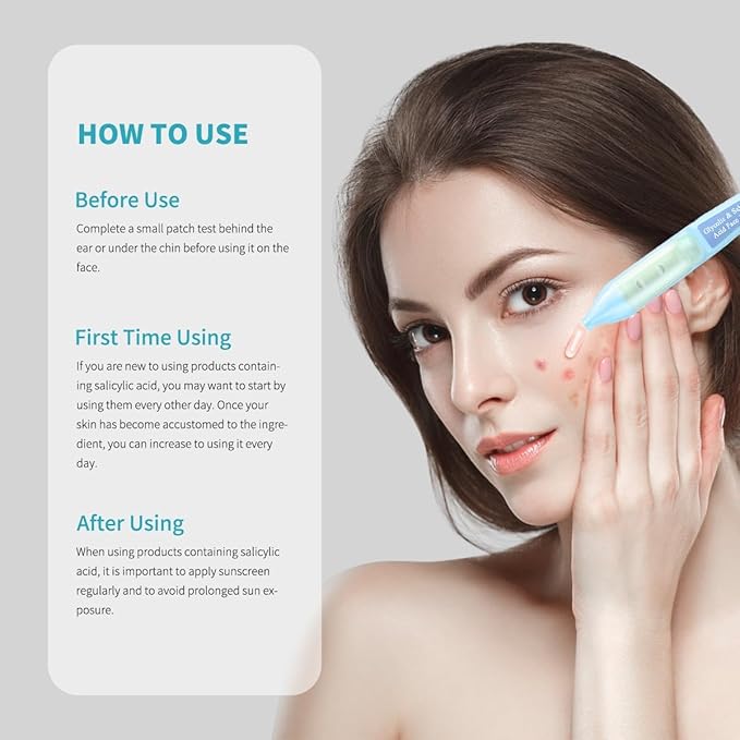 Salicylic Acid Serum for Face with Glycolic Acid, Azelaic Acid, Redness Relief, Hydrating & Smoothing Serum, Anti Aging Facial Serum, 5 Ampoules