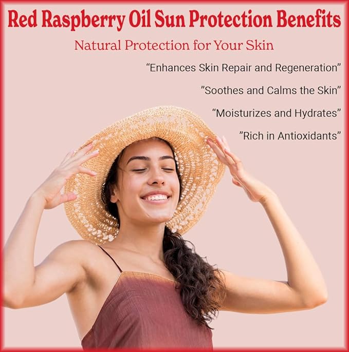 Natural Born Oils Red Raspberry Seed Oil, 4oz, Organic, Cold-Pressed, Packed with Antioxidants, Great for Skin Hydration, Hair Vitality