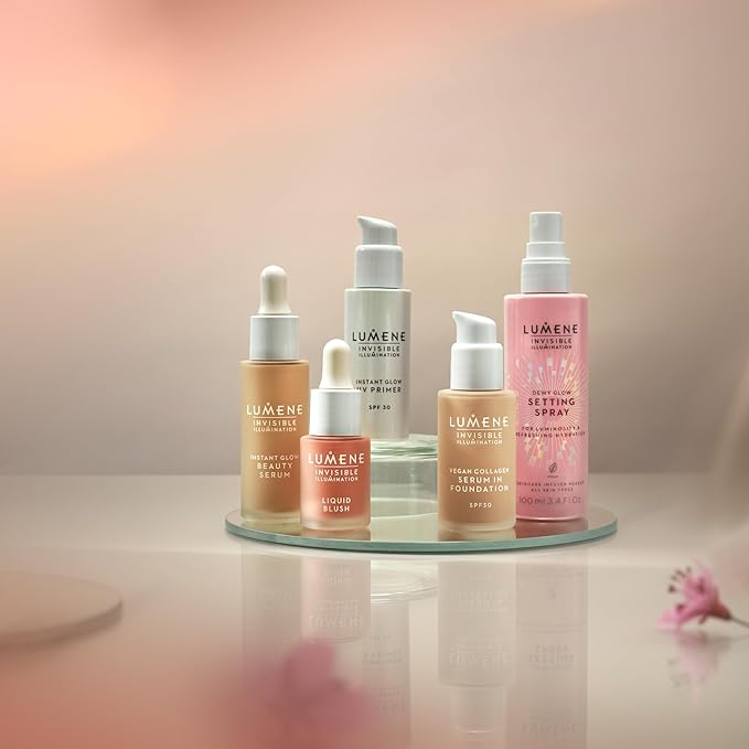 Lumene Invisible Illumination Dewy Glow Setting Spray - Facial Spray for All Skin Types - Makeup Primer & Dewy Setting Spray - Refreshing Face Mist (3.4 fl oz)