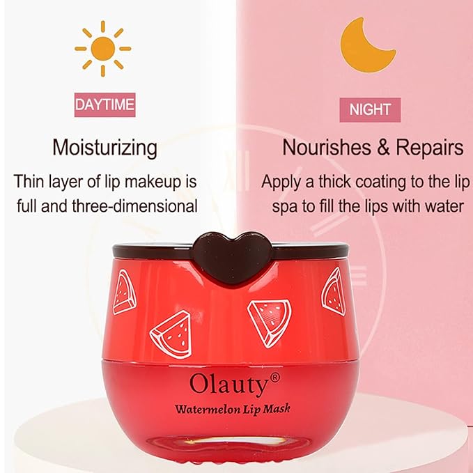 6 PCS Bee Lip Balm Honey Pot,Honey & Strawberry & Watermelon & Apple Lime & Cherry & Mint Lip Mask Overnight Hydrating Prevention Dry and Cracked Lip Scrubs Exfoliator Lip Care, Reduces Lip Lines