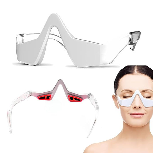 Eye Bag Remover Glasses,Revital Eyes Red Light Glasses, Revital Eyes Red Light Glasses, Eye Beauty Glasses Eyes Bag Remover For Reduce Dark Circles And Wrinkles At Home, One Size