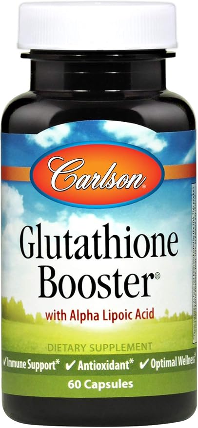 Carlson - Glutathione Booster, Alpha Lipoic Acid, Immune Support & Optimal Wellness, Antioxidant, 60 Capsules