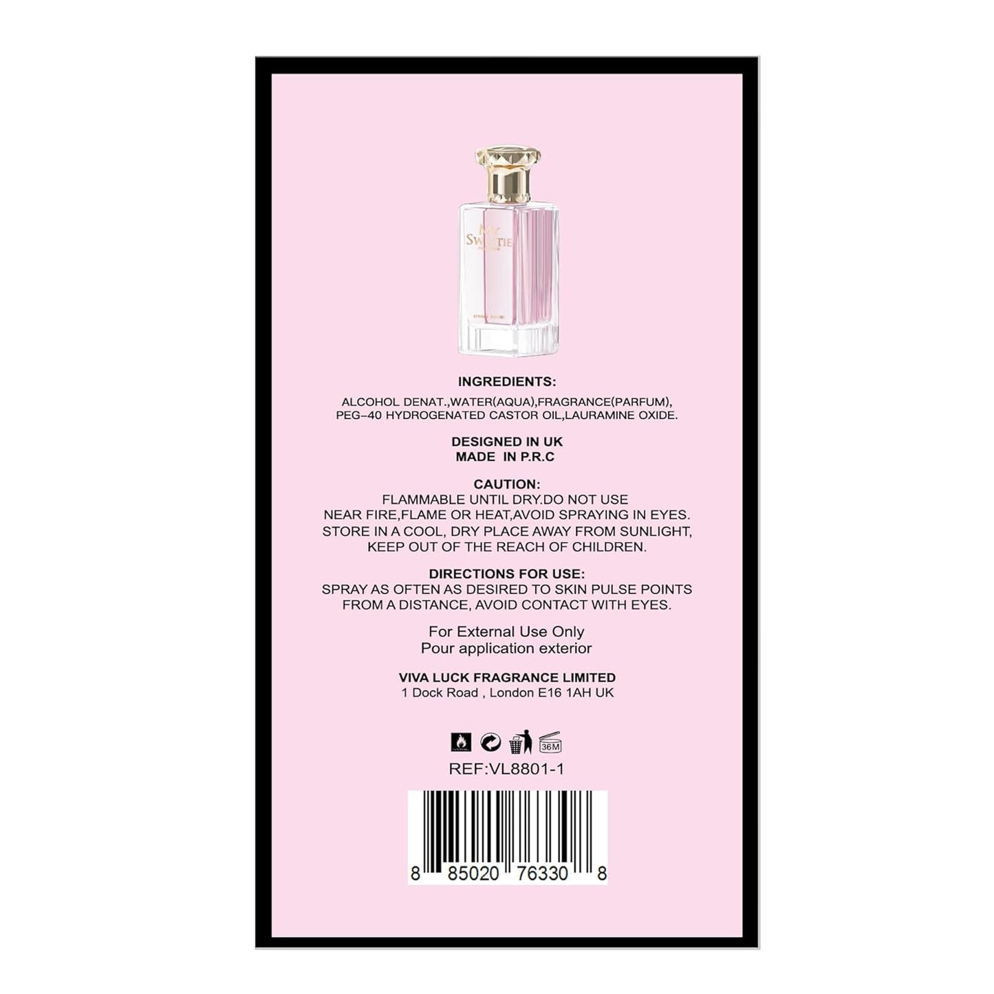Hybrid & Company Women My Sweetie Pour Femme Eau De Parfum Vaporisateur Natural Spray 3.4 Fl Oz