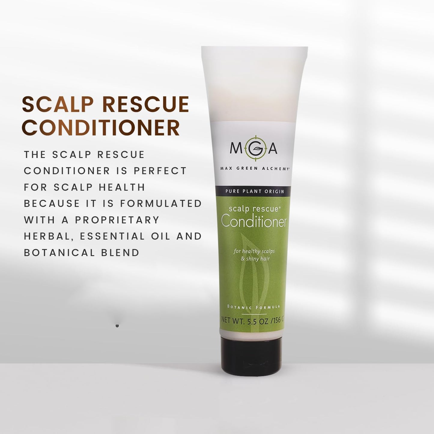 MGA Vegan Hair Conditioner - Organic Formula with Tea Tree for Healthy Hair | Shea Moisture Conditioner with Natural Herbal Scent | Parabens Silicone & Sulfate Free | Unisex | 5.5 Fl Oz