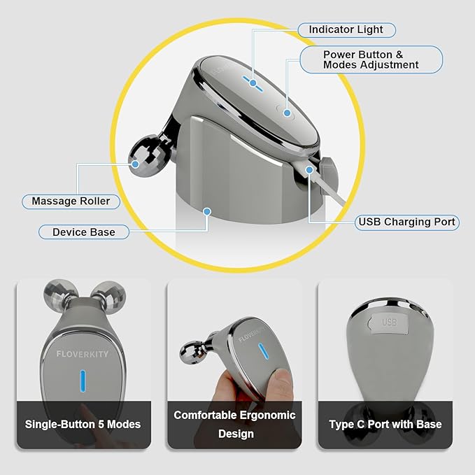 5 Modes Facial-Roller, Facial-Massager, Good for Friend & Lovers, Home Use Device