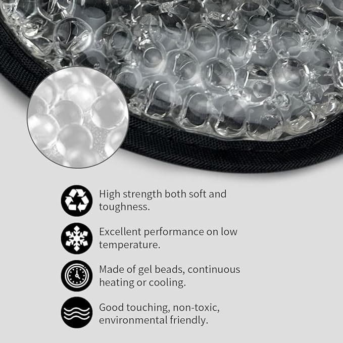 Cooling Eye Mask, Gel Eye Mask Hot Cold Use, Cold Eye Mask for Puffy Eyes, Dry Eyes, Headaches, Migraines, Sinus, Dark Circles (2 blue)