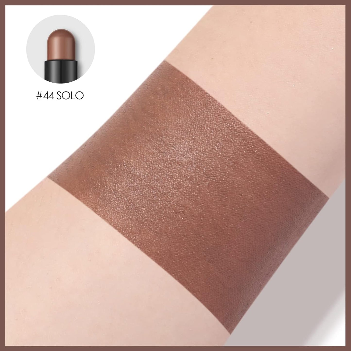 FOCALLURE Shimmer and Matte Cream Eyeshadow Stick,Smooth Brilliant Eye Brightener Pencil,High Pigment Eye Highlighter Pen for Women,Long Lasting Waterproof Eye Shadow and Liners Makeup (SOLO)