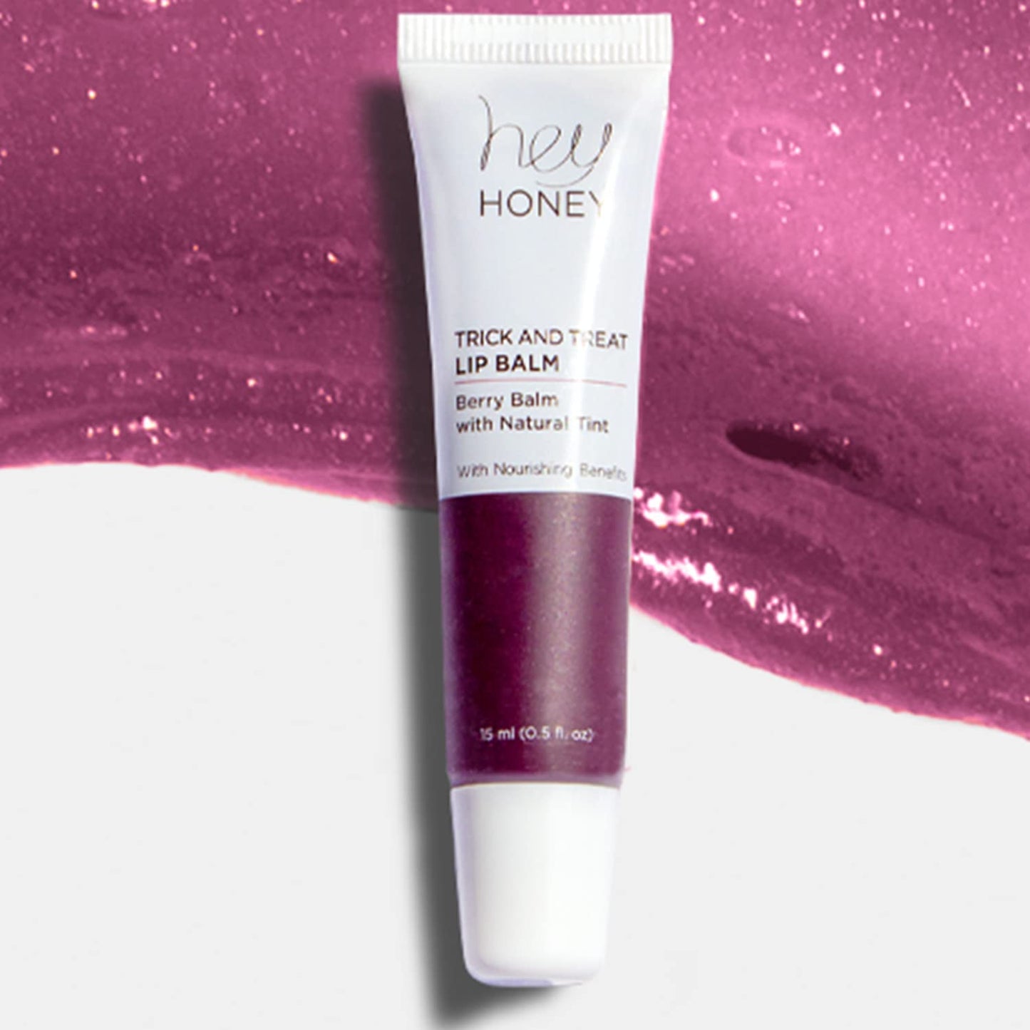 Hey Honey Skincare Trick and Treat Honey Berry Plumping Lip Balm | 2 In 1 Natural Tint with Hydrating & Moisturizing Properties | Targeting Your Lips Area Wrinkles | 0.5 oz (Honey Berry)