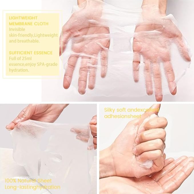 Face Sheet Mask Skincare,Hydrating Spa Face Mask For Sensitive Skin,Moisturize,Nourish for All Skin Types,Natural Skin Care Spa Face Mask for Women Men Girls,Pack of 6