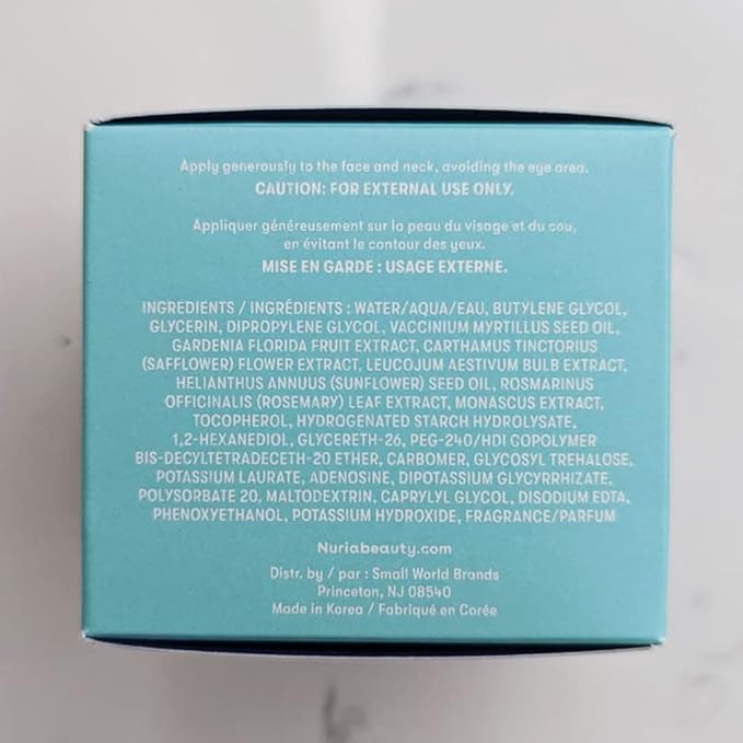 Nuria - Hydrate Revitalizing Jelly Night Face Moisturizer, Refreshing Facial Moisturizer Jelly Mask for Nighttime Skin Recovery, Suitable for All Skin Types, 55g/1.9 oz