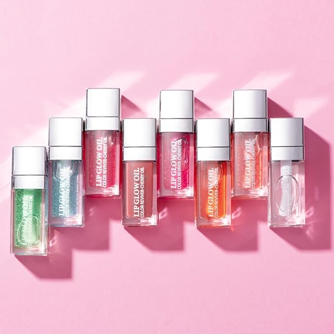 Plumping Lip Oil, Hydrating Gloss Tinted Lip Balm Transparent Lip Care, Big Brush Head Glitter Shine, Long Lasting Nourishing Non-sticky Fresh Texture(PURPLE)