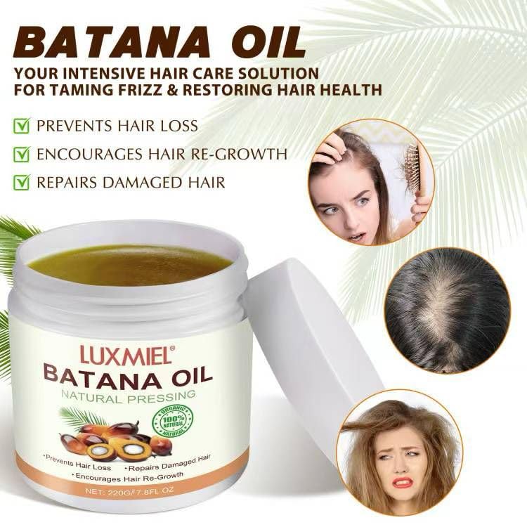 Raw Batana Oil – 100% Pure Honduran Oil for Hair Growth, Scalp Treatment & Edges – Cold-Pressed Natural Moisturizer for Strong, Shiny Hair