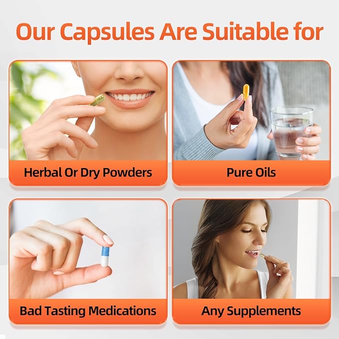 Pill Capsules Empty Size 0, 100 Count Gelatin Empty Capsules with Micro Lab Spoon, Empty Gel Pill Capsules, DIY Pill Capsule Filling, Gluten Free and Non-GMO Certified, Clear