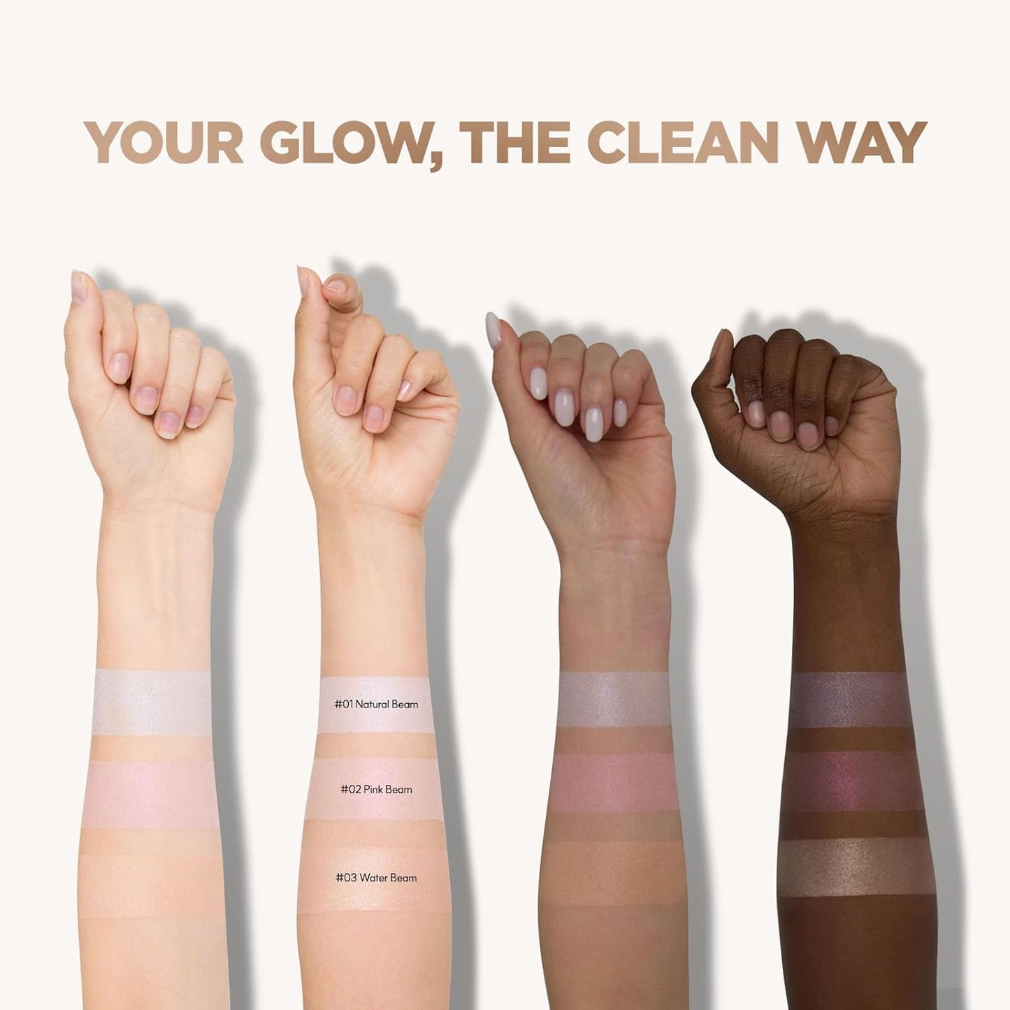 Laka Dream Beam Highlighter, Hydrating Powder Highlighter with Hyaluronic Acid & Chamomile for Radiant, Long-Lasting Glow, Glass Skin, Vegan, K-Beauty (#03 Water Beam)