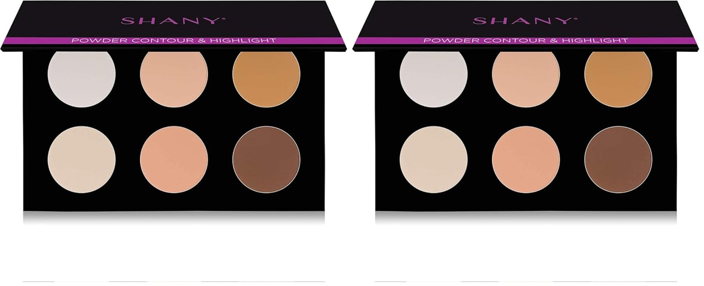 SHANY Powder Contour & Highlighter Sculpting Palette - Layer 3 - Refill for the 6 Layer Mini Masterpiece Collection Makeup Set (Pack of 2)